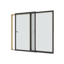 Sliding casement door, 1-leaf, with 24mm threshold